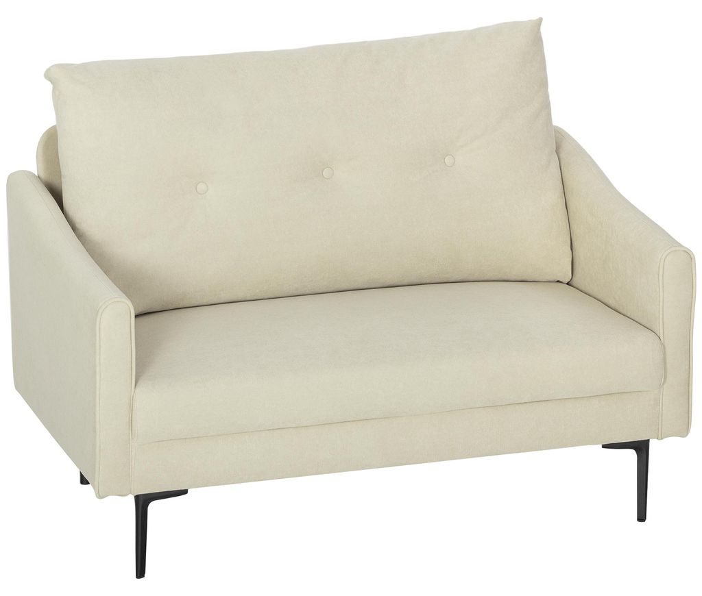 HOMCOM Sofa 2-Sitzer 124 cm Kleine Couch mit Armlehne, Produktbild 