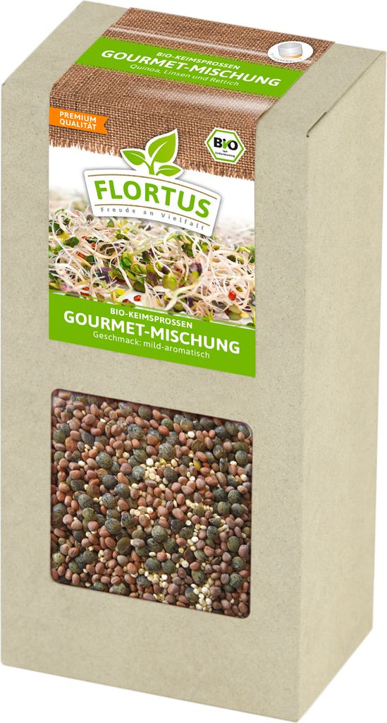 Keimsprossen Gourmet-Mischung (Quinoa, Linsen und Rettich) Produktbild 