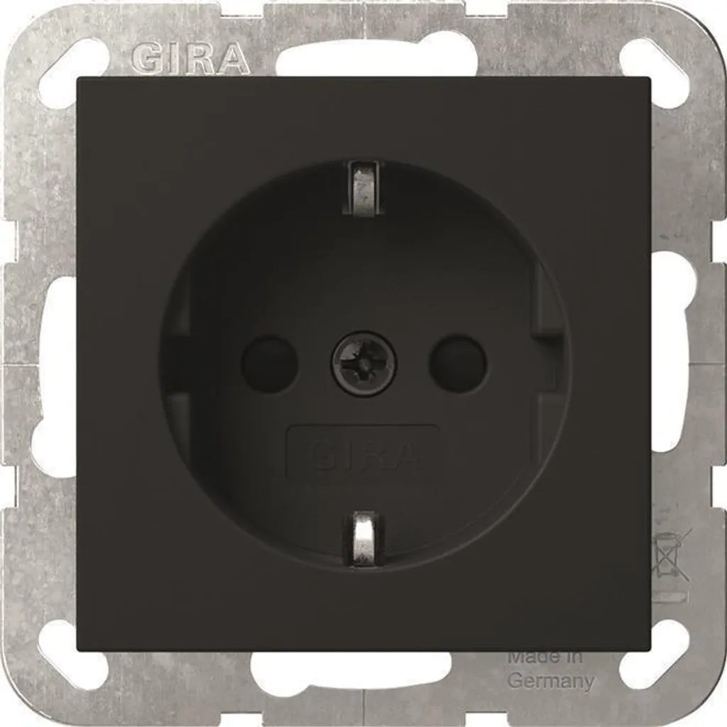 Prise Gira 4453005 System 55 avec Protection Contact Intégrée Shutter