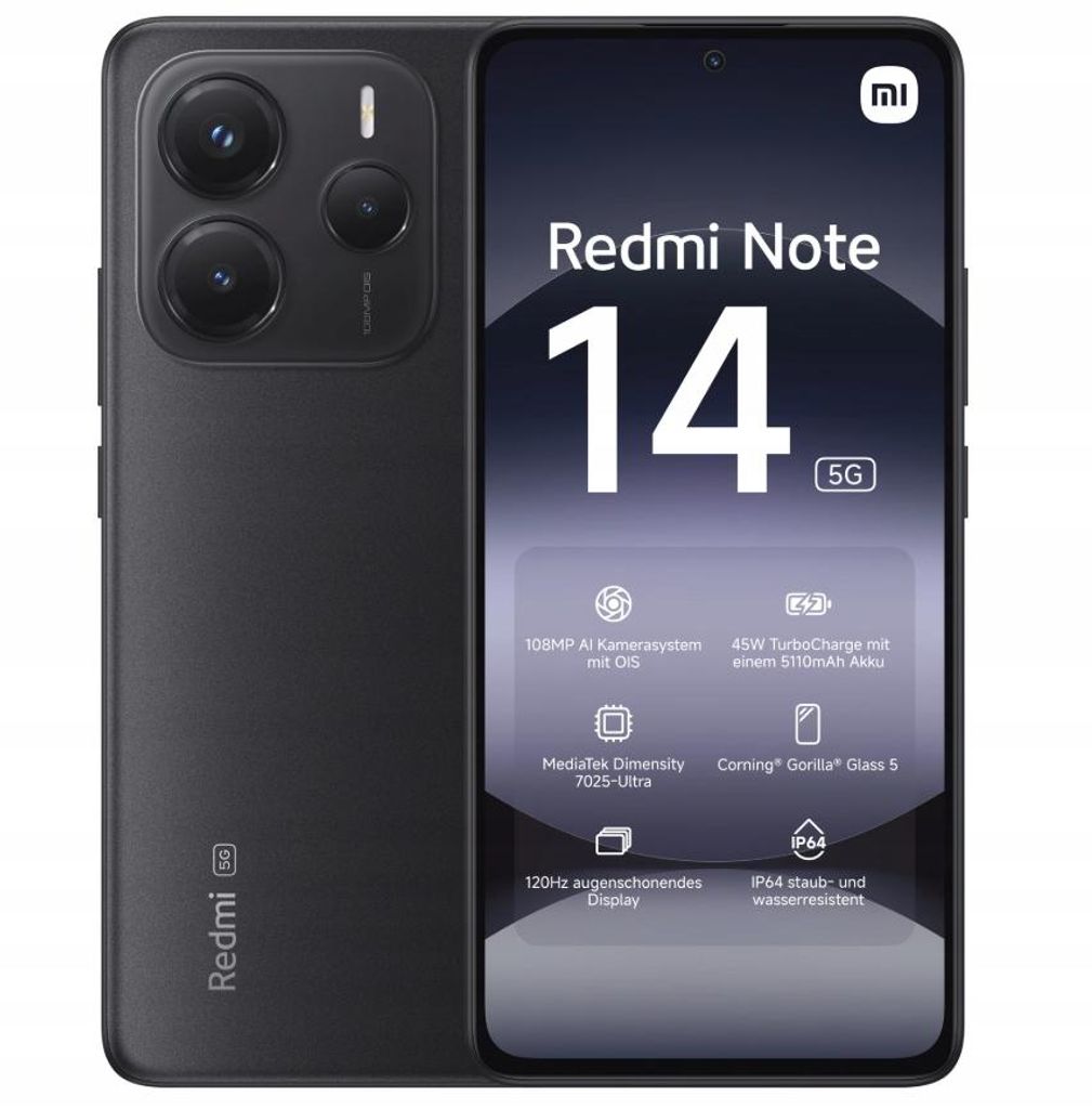 Xiaomi Redmi Note 14 5G – 108MP Dreifach-Kamera, 5110mAh Produktbild 