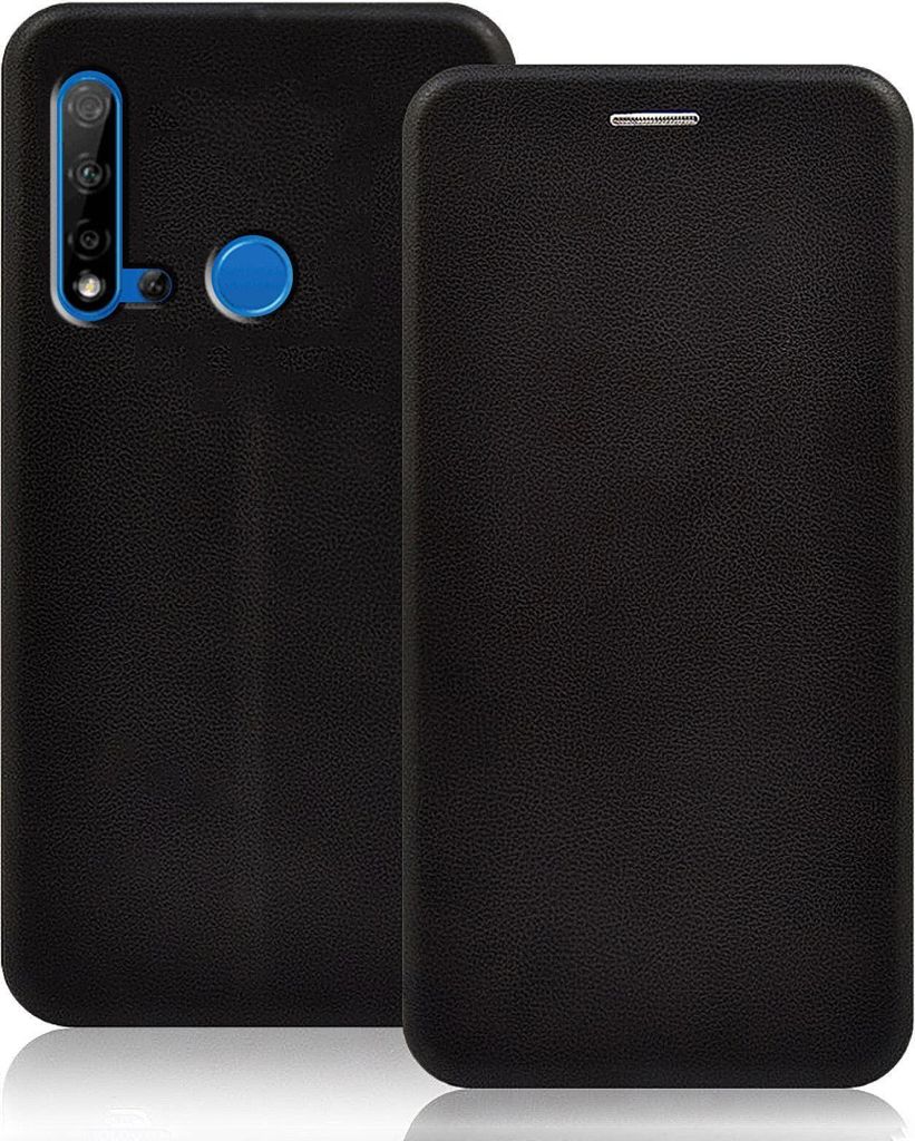Handy Schutz Hülle für Huawei P20 Lite 2019 Handytasche mit Magnetdeckel Kartenfach und Standfunktion Klapphülle Schwarz
