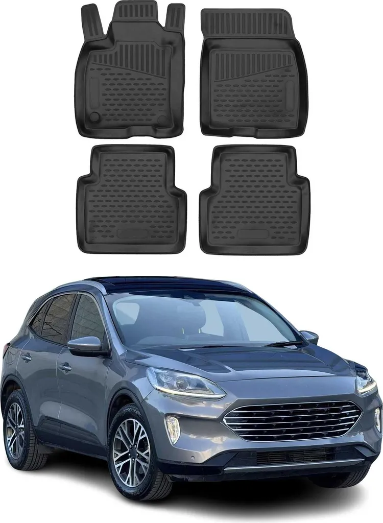 Tappetini Ford Kuga per Famiglie - Gomma TPE Lavabile 4 Pezzi