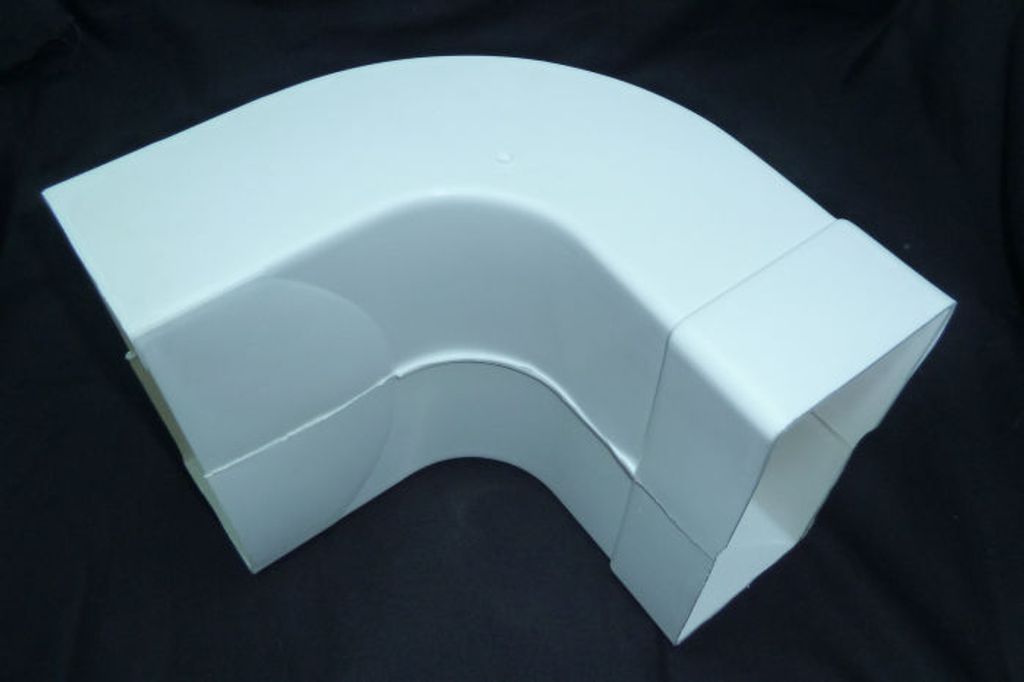 Flachkanal Bogen 90 ° 225 x 95 mm 150 System Abluftkanal senkrecht 66913
