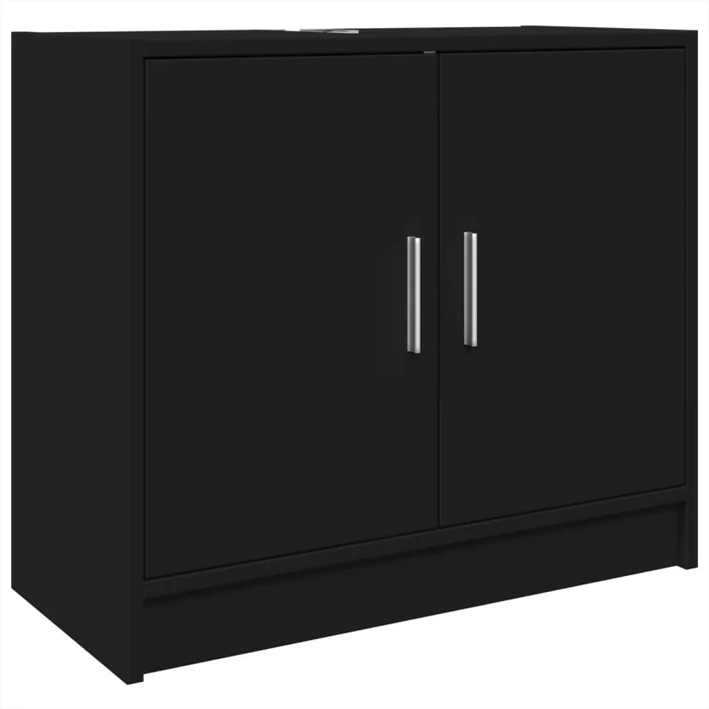 Mobile Lavabo Nero 63x29x55 cm SYFAX™ - Sottolavabo Design Truciolato