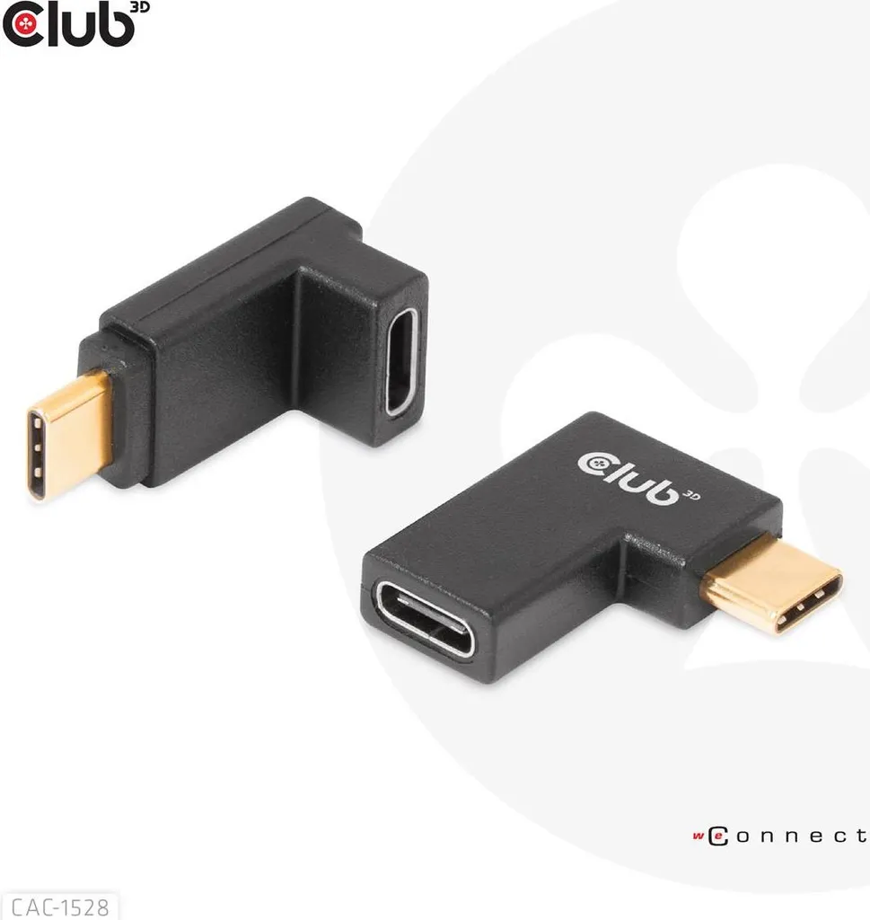 Club3D CAC-1528 Kit 2 Adattatori 90 Gradi USB-C Gaming 4K120Hz