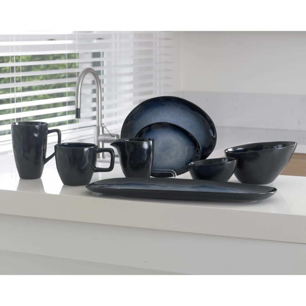 Cosy & Trendy Dessertteller Sapphire 6 Stk. Oval 20,5x17,5 Saphirblau