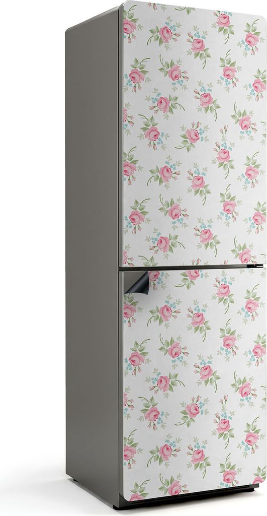 Kleines Blumenmuster – Magnetische Kühlschrank Abdeckung – Dekorfolie magnetisch Küche – Kühlschrank Magnet Deko – selbstklebende Magnet...
