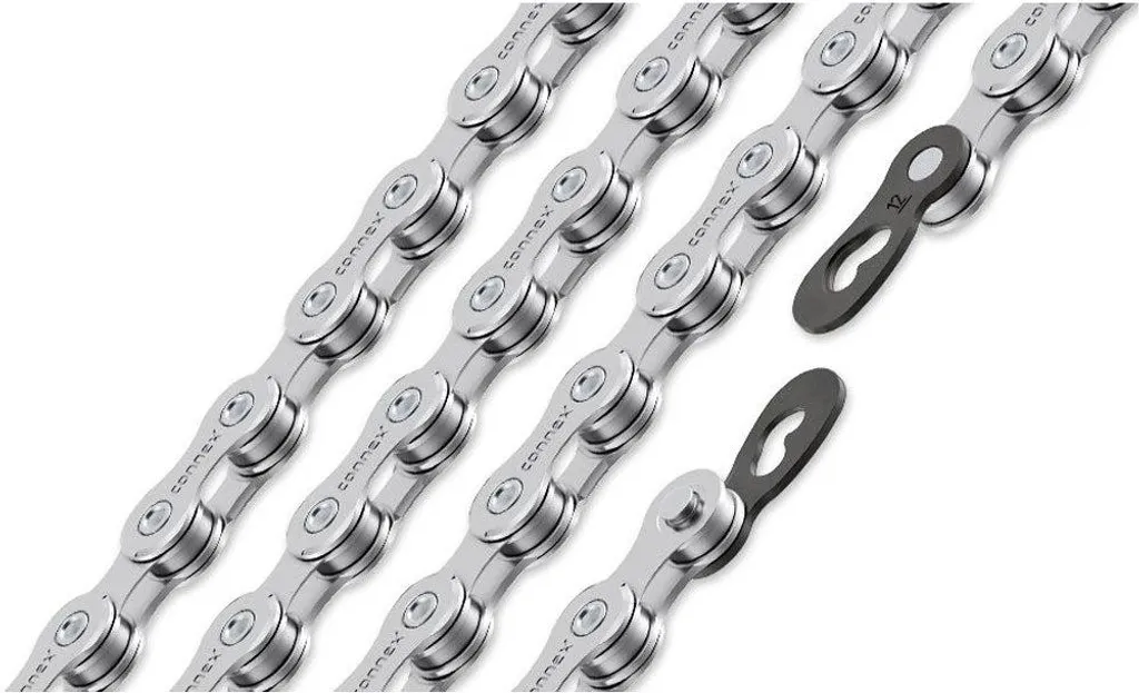 Chaîne vélo anti saut de vitesse Connex 12SR 12V 126 maillons argent