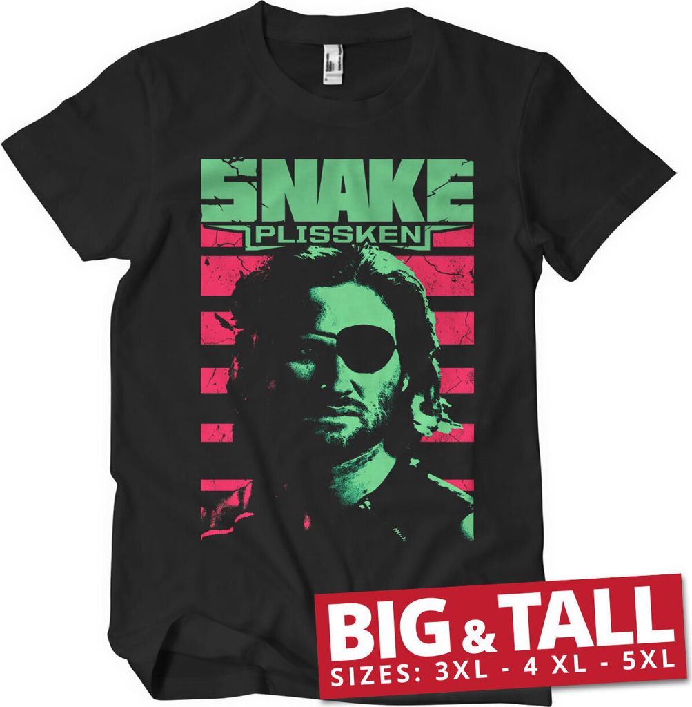 Snake Plissken Big & Tall T-Shirt - 4XL - Black