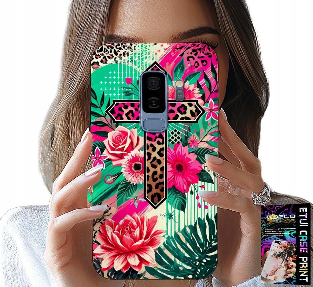 Fall Für Samsung Galaxy S9 Plus - Kreuz, Rose Christentum Jesus Zurück