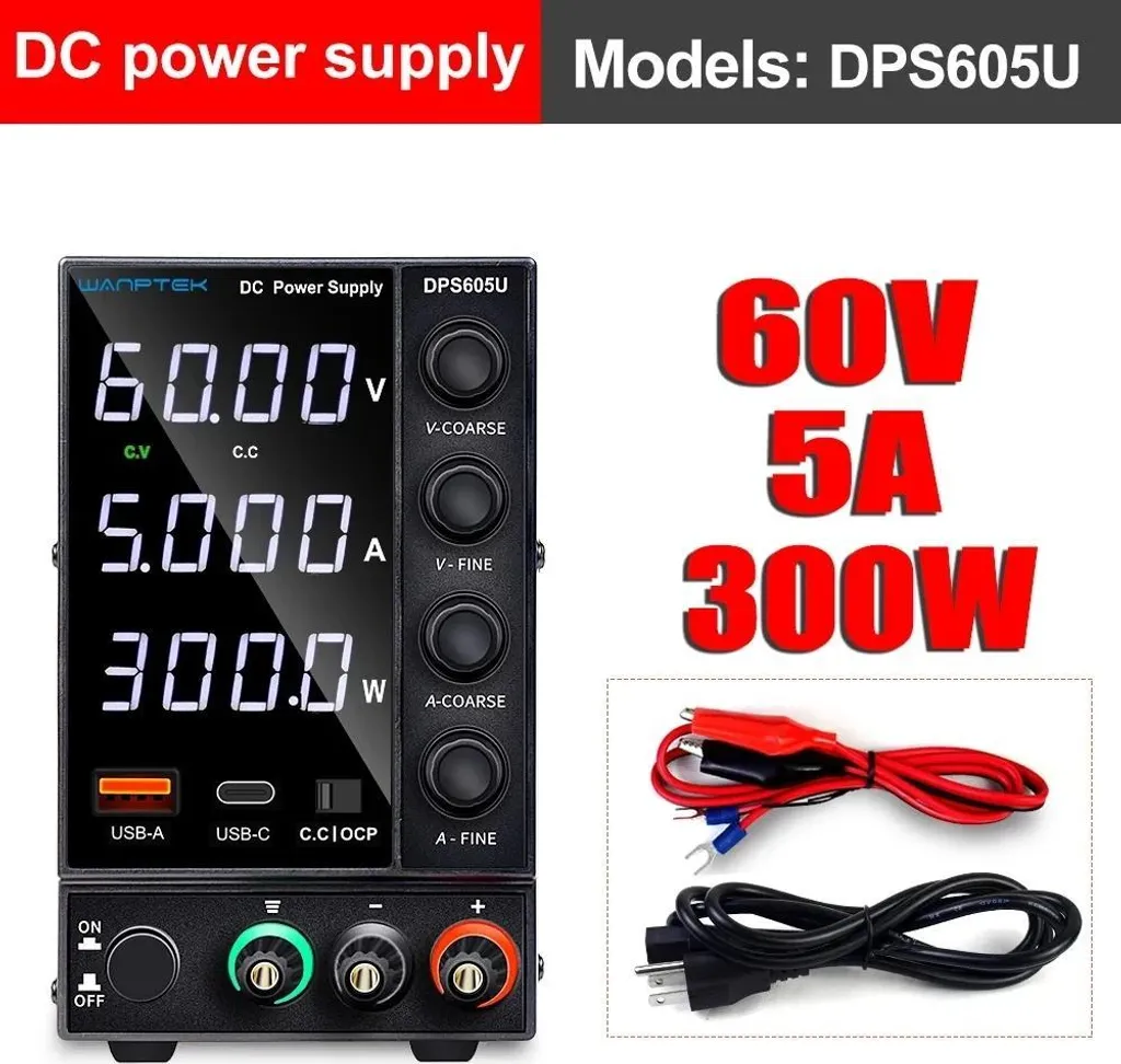 Alimentation DC variable DPS605U Type-C charge rapide et écran digital