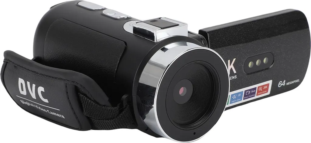 Videocamera 4K 64MP Professionale: Vlogging e Fotografia WiFi LED
