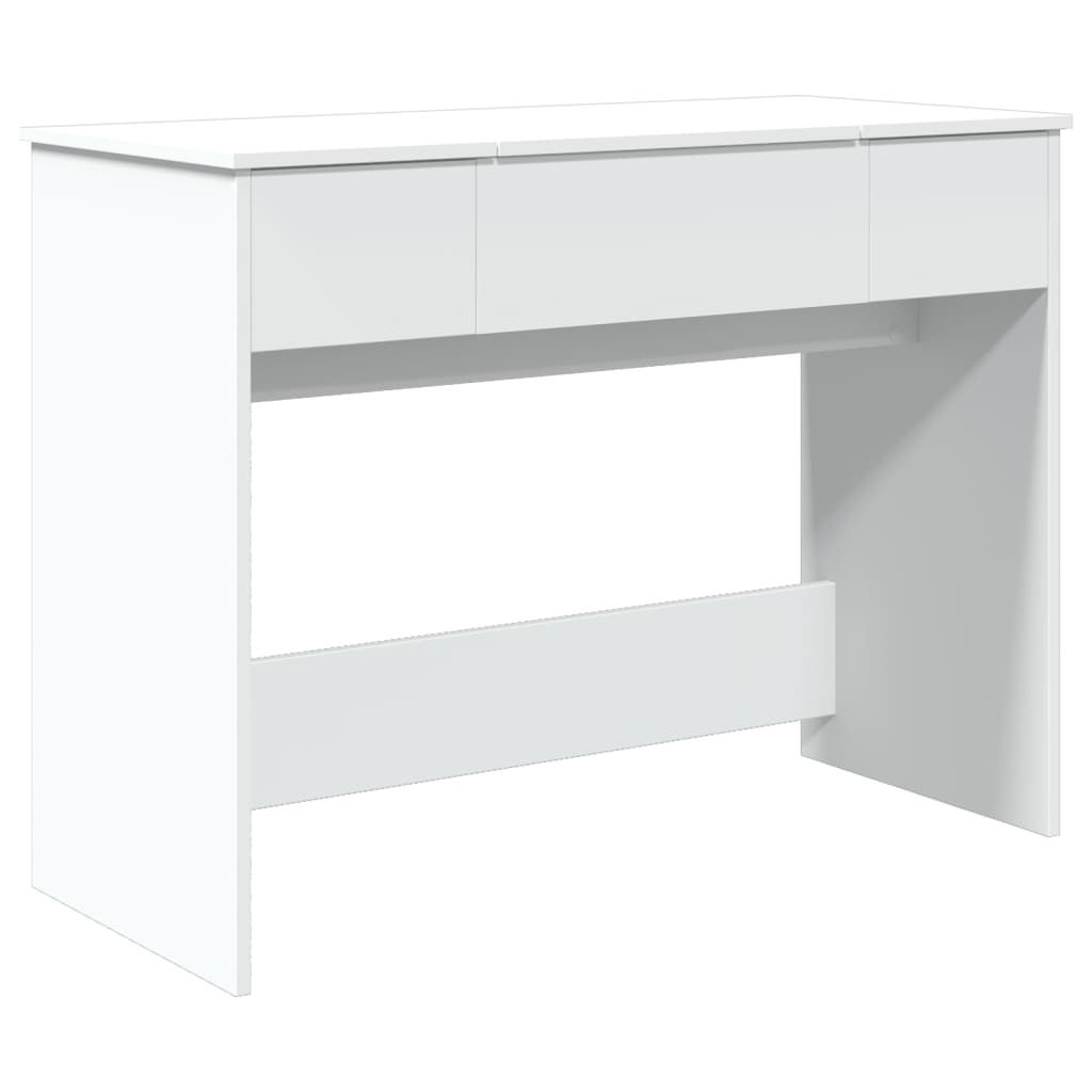vidaXL Toaletný stolík so zrkadlom biely 100x45x76 cm Obrázok produktu 