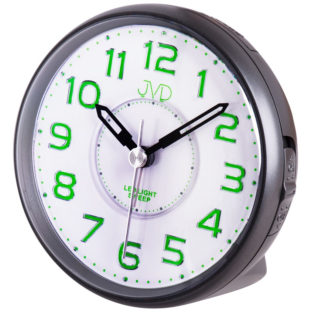 JVD SRP869.4 Wecker Quarz analog rund anthrazit leise ohne Produktbild 