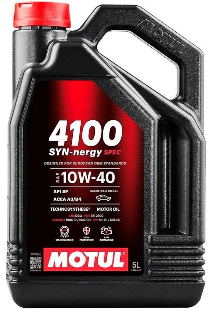 MOTUL 4100 SYN-nergy SPEC 10W-40 Motoröl 5 Liter Produktbild 
