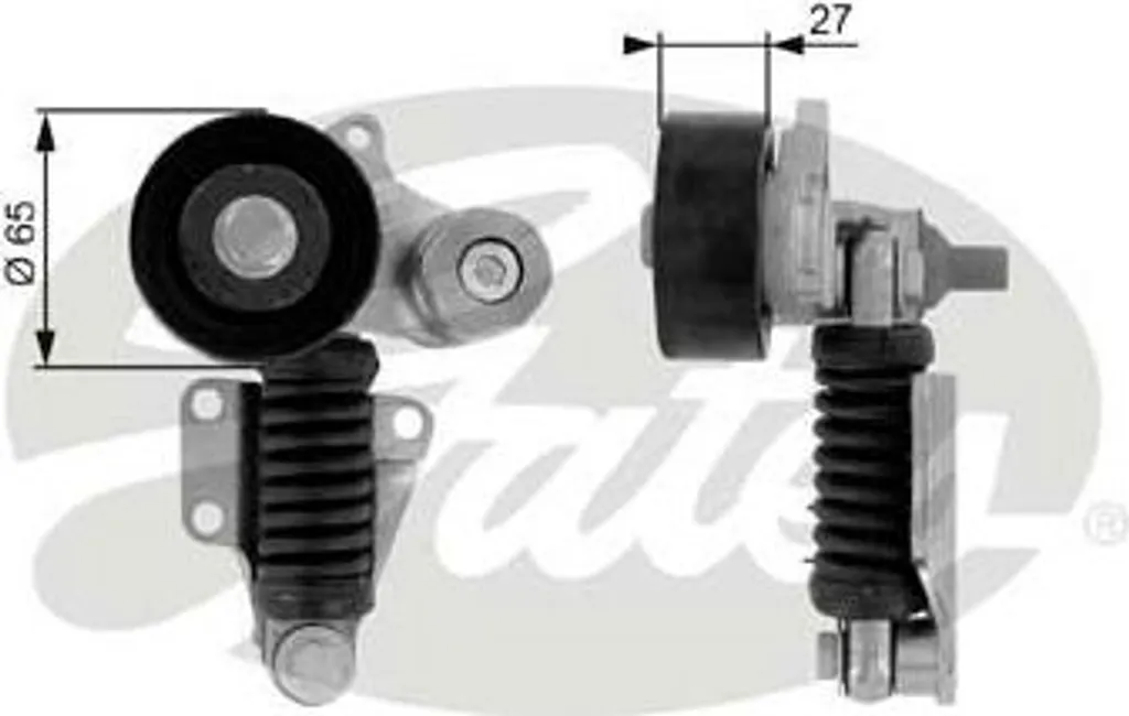 Rouleau tendeur GATES T38399 pour courroie OE 46460702 Alfa Romeo 156