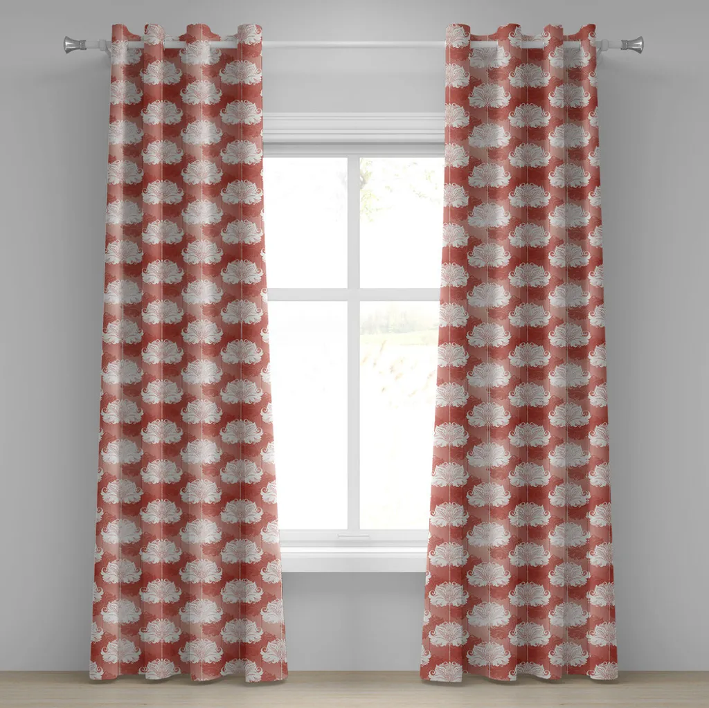 Rideau à œillets antique ABAKUHAUS motifs floraux baroques 280x175 cm