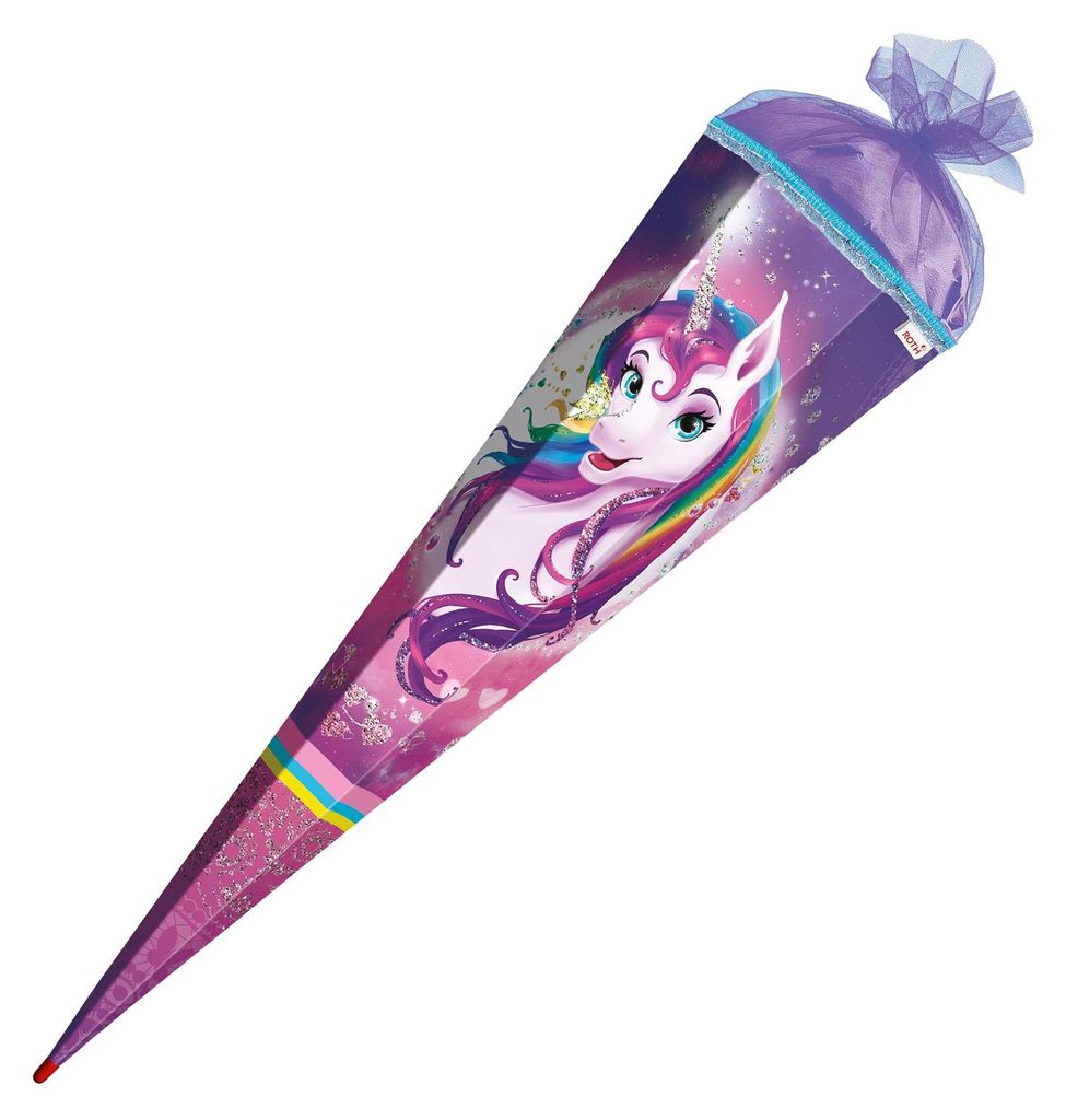 ROTH 678873 Schultüte Einhornportrait - eckig, 85 cm Immagine del prodotto 
