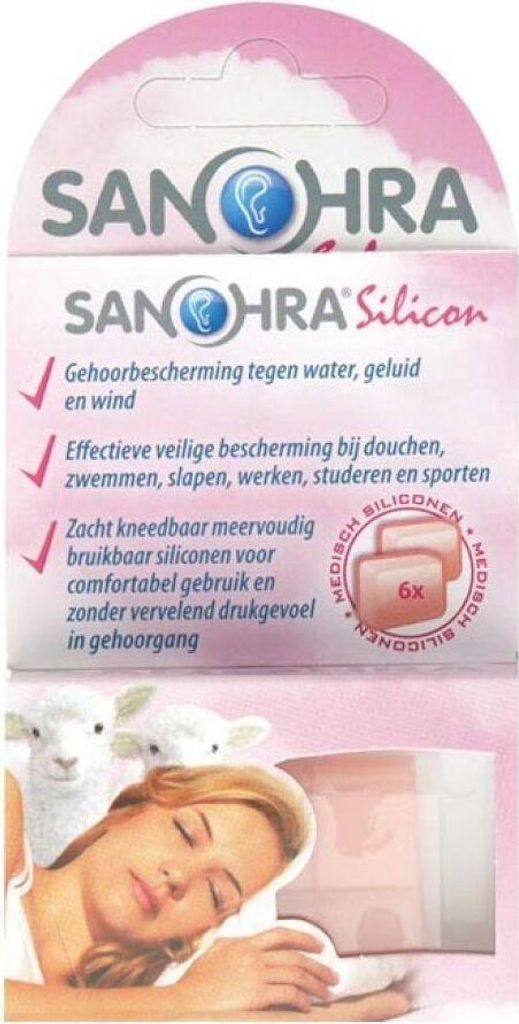 SANOHRA silicon Ohrstöpsel, 6 St. Ohrstöpsel