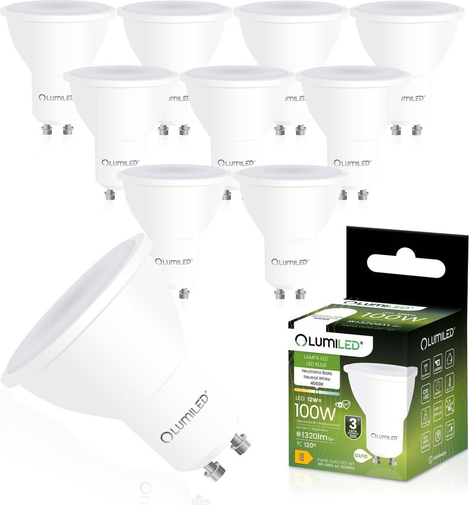 LUMILED GU10 LED žiarovka PAR16 12 W Nahradzuje 100 W Obrázok produktu 