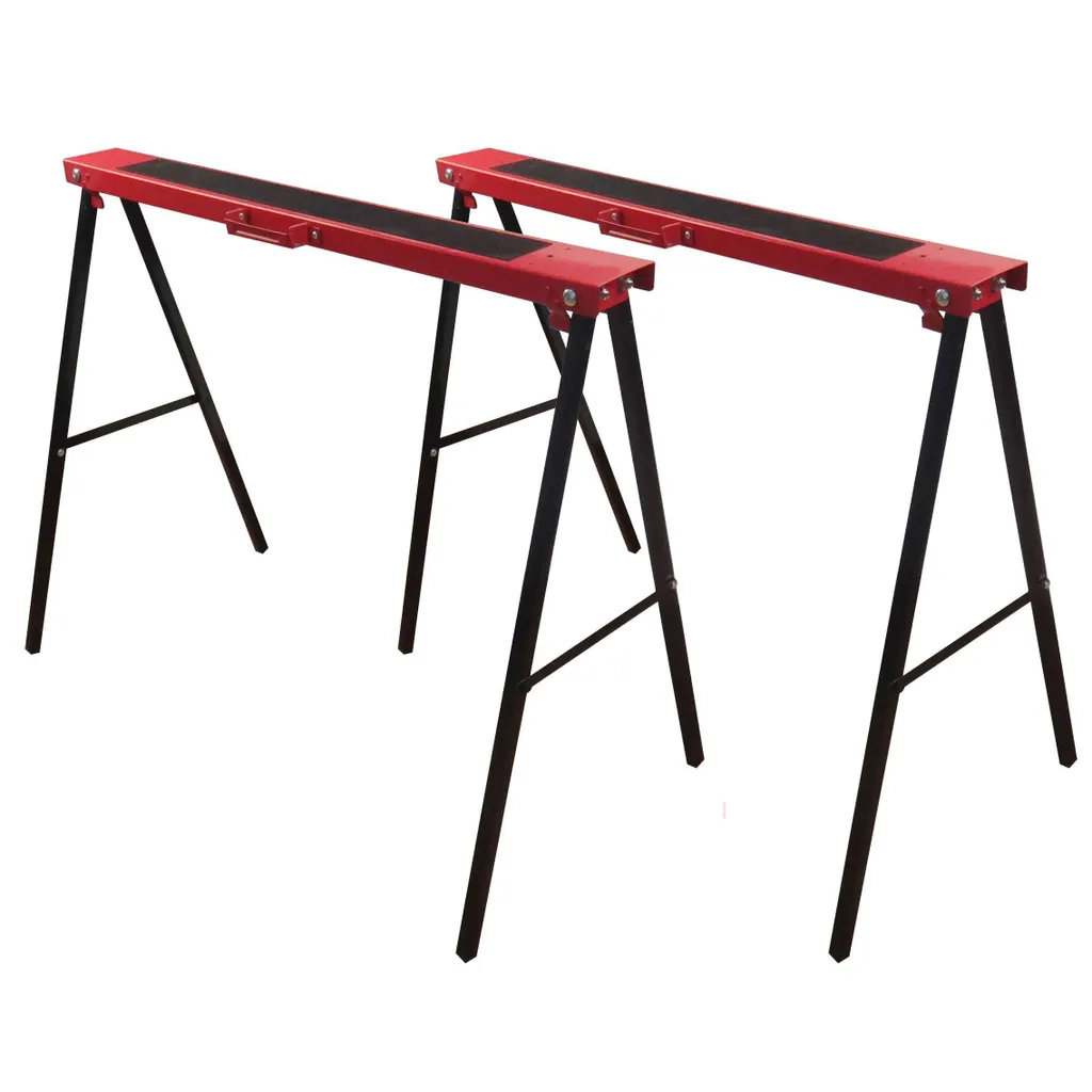 Tréteaux de scie Brüder Mannesmann 70100 en acier robuste - Lot de 2