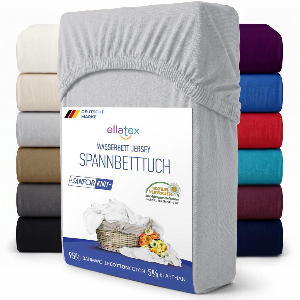 EllaTex Premium Spannbettlaken 200x220–220x240 Produktbild 