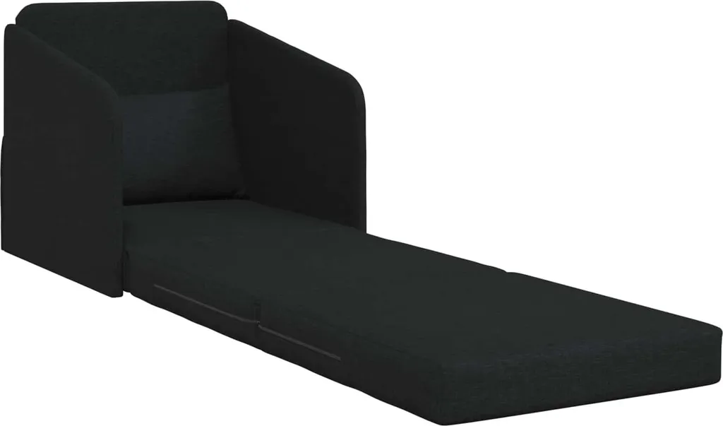 Petit canapé-lit pliant vidaXL noir : la solution gain de place en tissu
