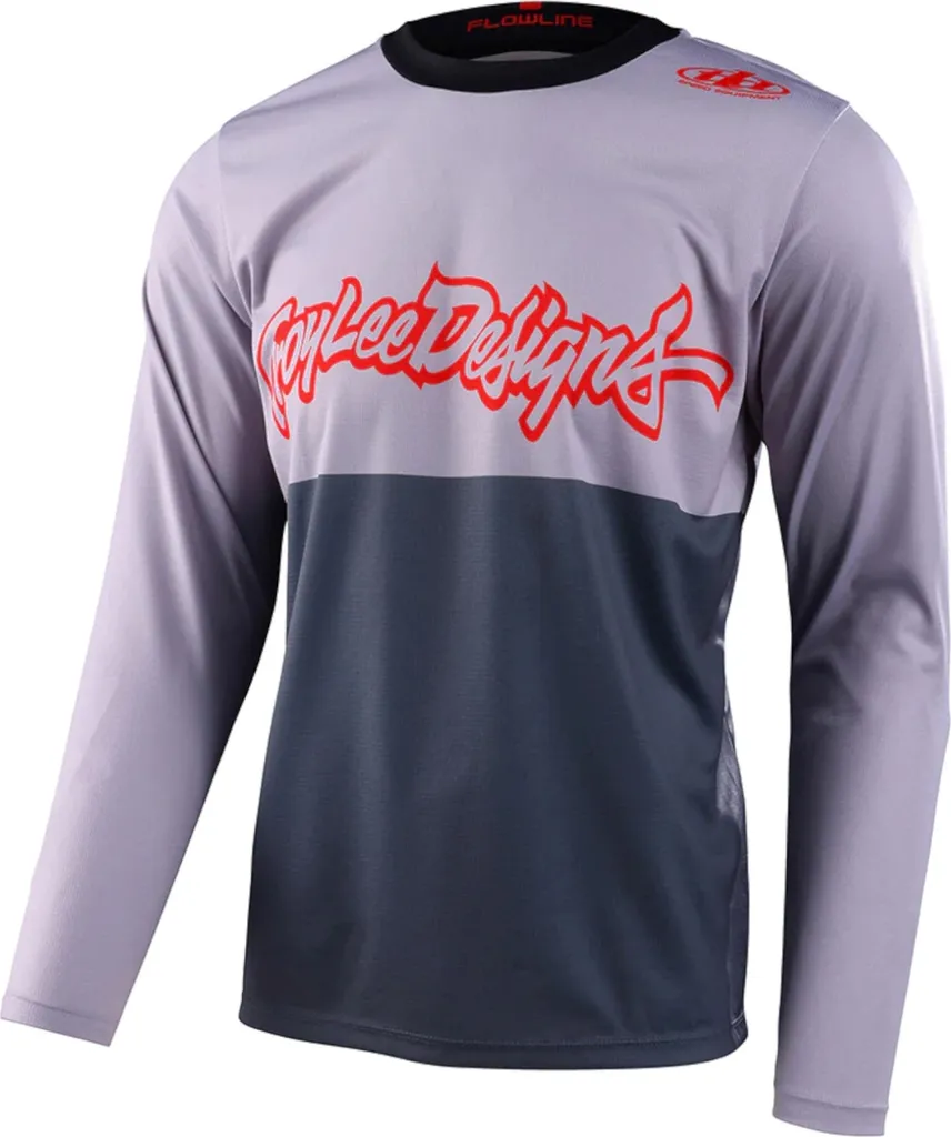 Maillot VTT Enduro Troy Lee Designs Flowline Gris à Manches Longues
