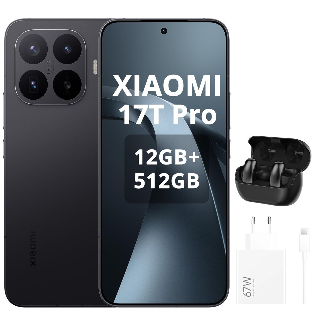 Xiaomi 17T Pro 5G 12+512GB, colore nero, smartphone Android Immagine del prodotto 