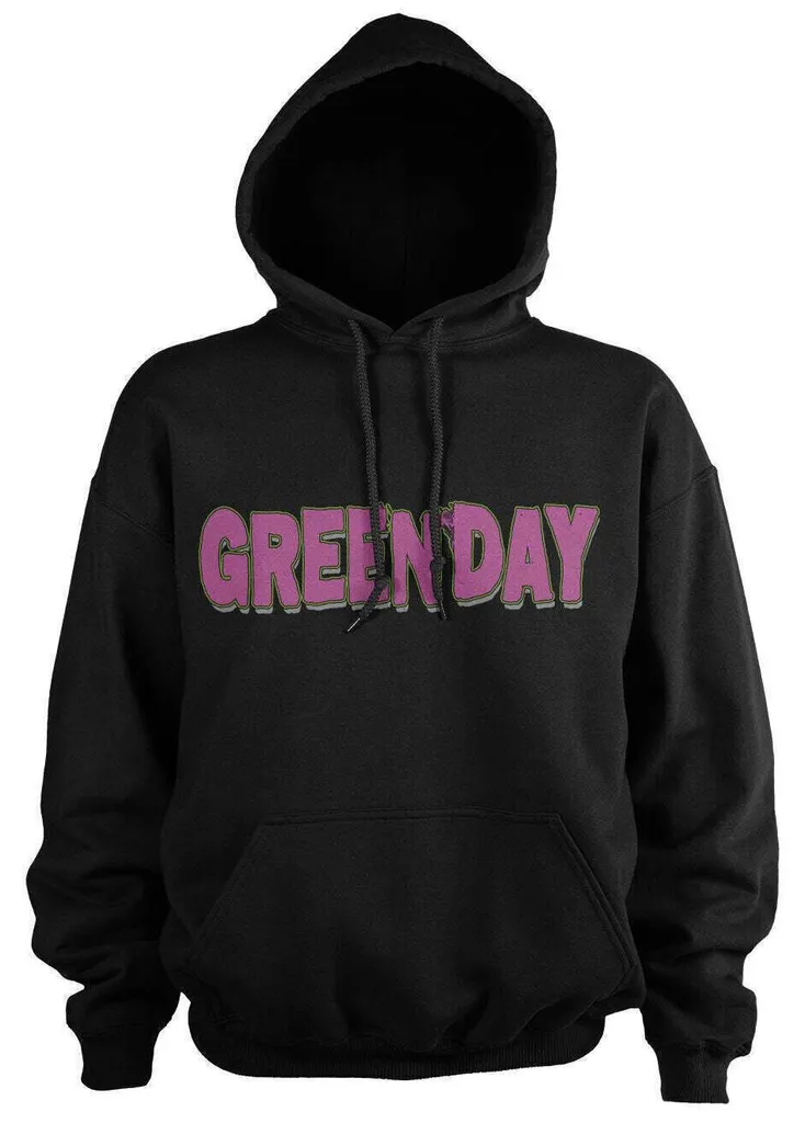 Hoodie noir Green Day No Brains - Sweat à capuche XL de style musical