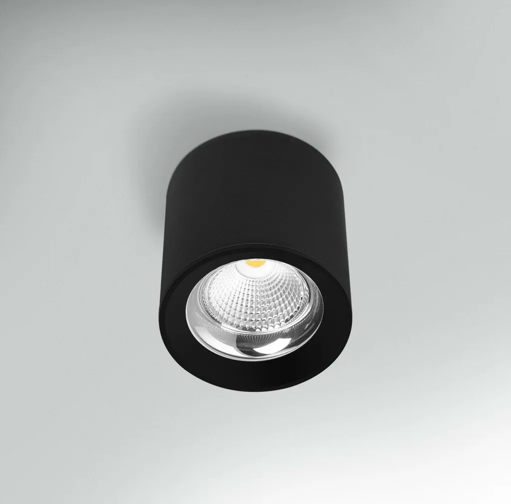 Spot de plafond LED noir CENTURY RONDO luminaire tubulaire compact