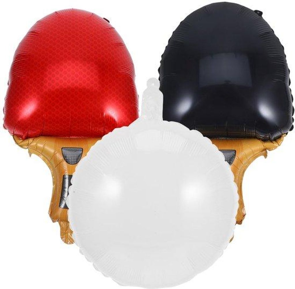 Tafeltennis Ballons mit Aluminium Folie - Einzigartiges Design in Form von Schläger und Ball