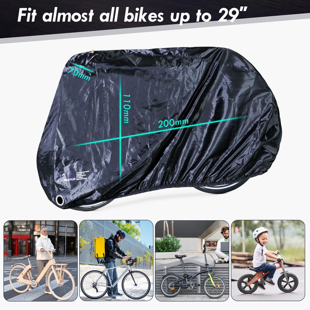 FSGRICH Fahrradabdeckung Wasserdicht - Robuste Plane Mit Schlossösen Für Outdoor-Schutz