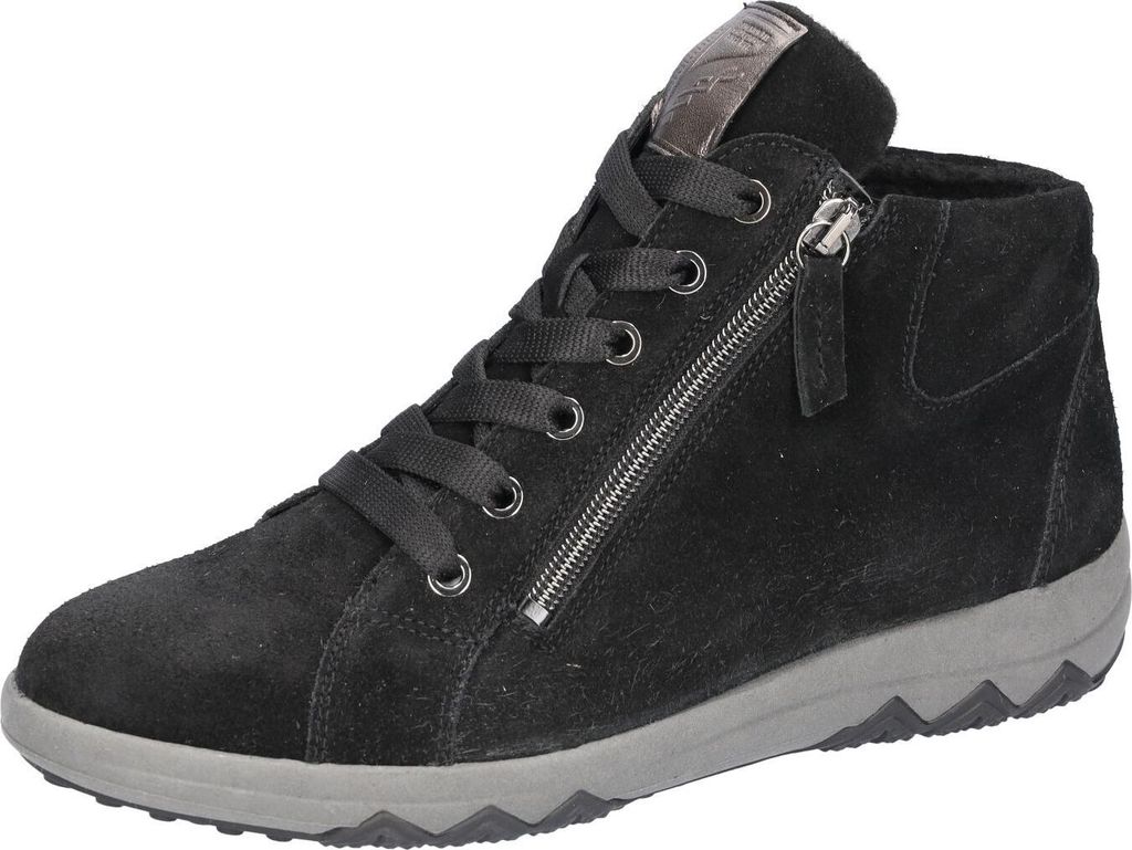Waldläufer 961801 200 001 Damen Schnür- Bootie Teresa Schwarz, Schwarz, Gr. 7