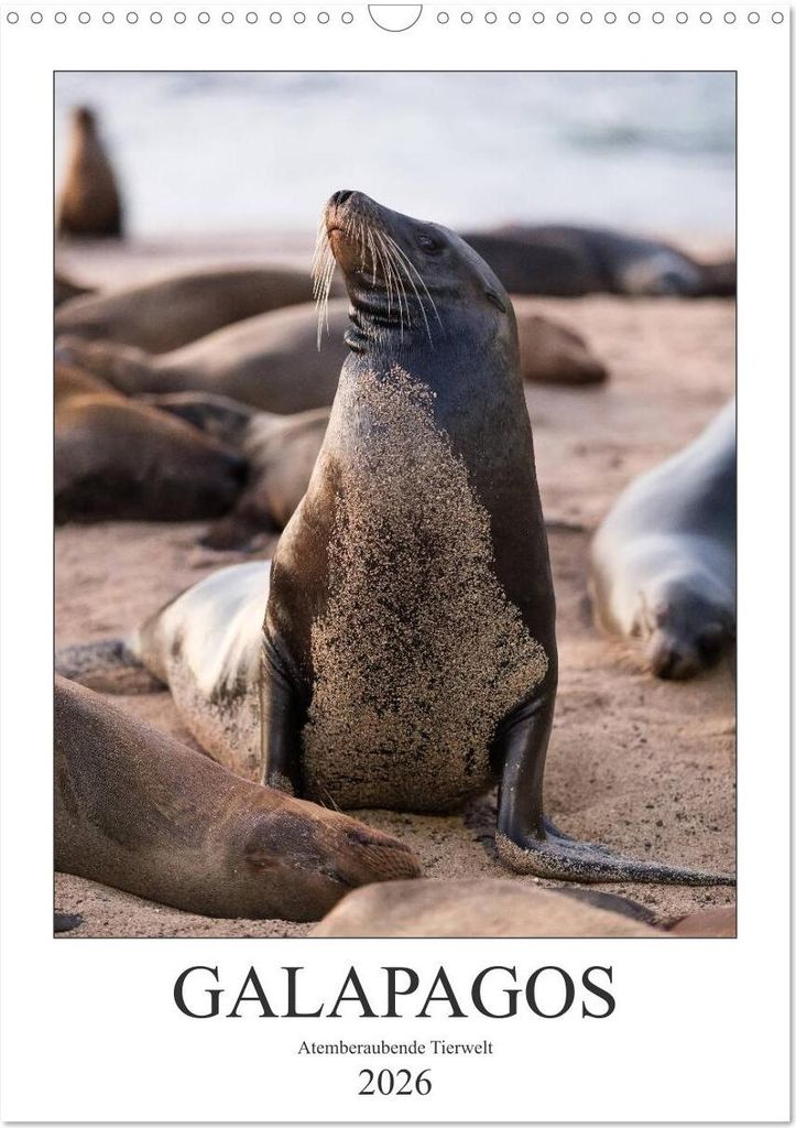 Galapagos - Atemberaubende Tierwelt (Wandkalender 2026 DIN A3 hoch), CALVENDO Monatskalender