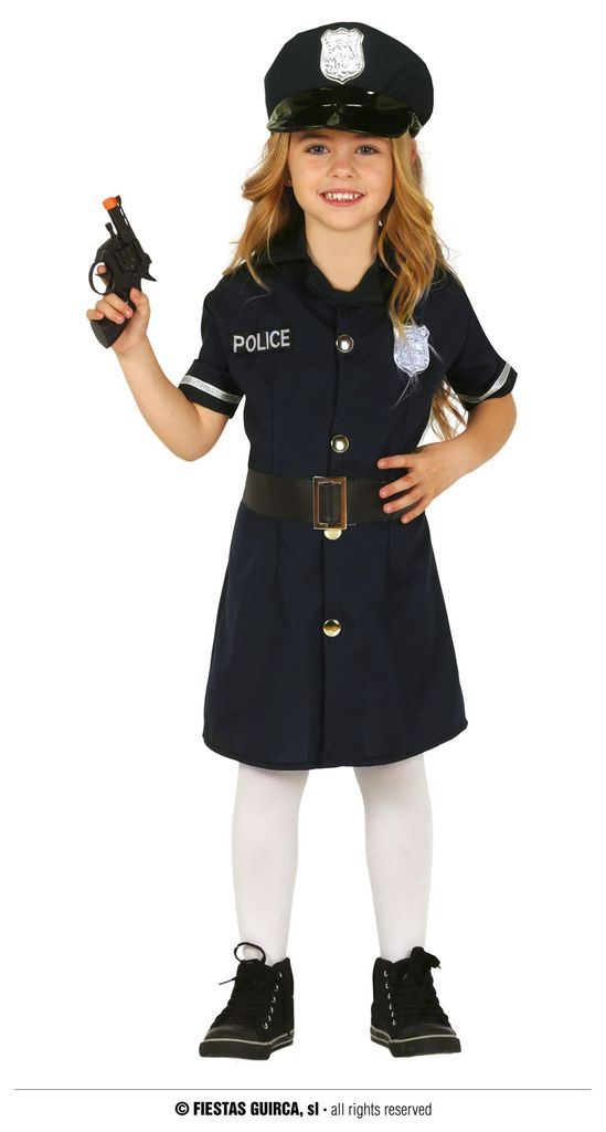 Polizistin Kostüm für Mädchen, Größe:140/146