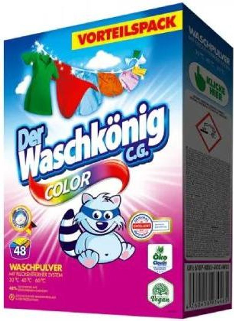 Der Waschkonig Color Proszek do Prania 48 prań 2,88 kg Zdjęcie produktu 