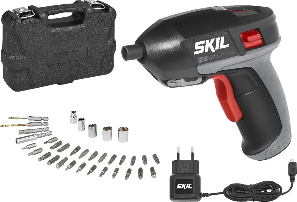 Tournevis sans fil SKIL 4V charge USB : 35 embouts pour vissage précis