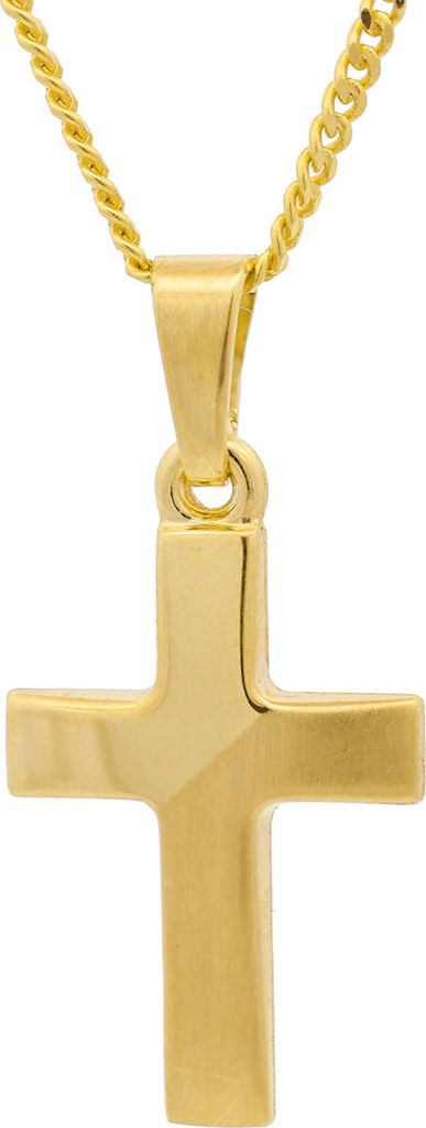 Gold Anhänger Kreuz  mit Goldkette massiv 333 - 8 Karat Produktbild 