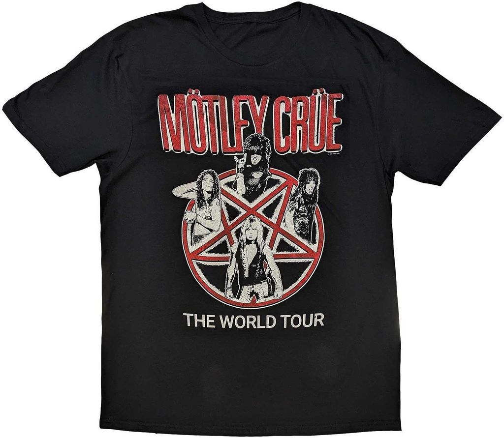 Motley Crue - "World Tour" T-Shirt für Herren/Damen Uni RO8716 (XL) (Schwarz)