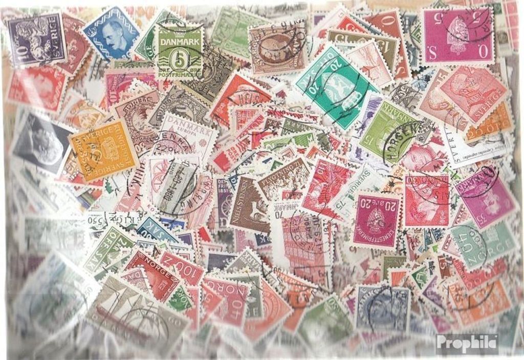 Briefmarken Nordeuropa 3.000 verschiedene Marken