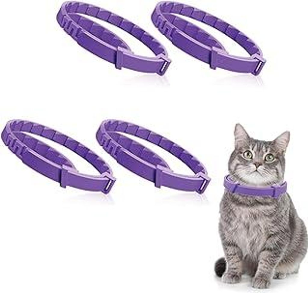 4er-Pack Beruhigendes Halsband für Katzen, Beruhigungshalsband Für Hunde verstellbares Beruhigende Halsbänder Beruhigungsmittel Lindert Angst Be...