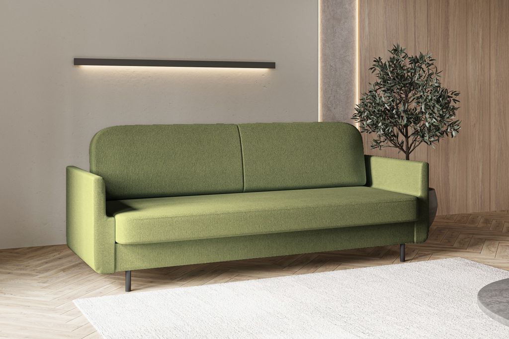 Sofa mit Schlaffunktion und Bettkasten, Polstersofa, Sofagarnitur Wohnlandschaft mit Bettfunktion, Couch für Wohnzimmer - Schlafsofa - POUCH - Gr...