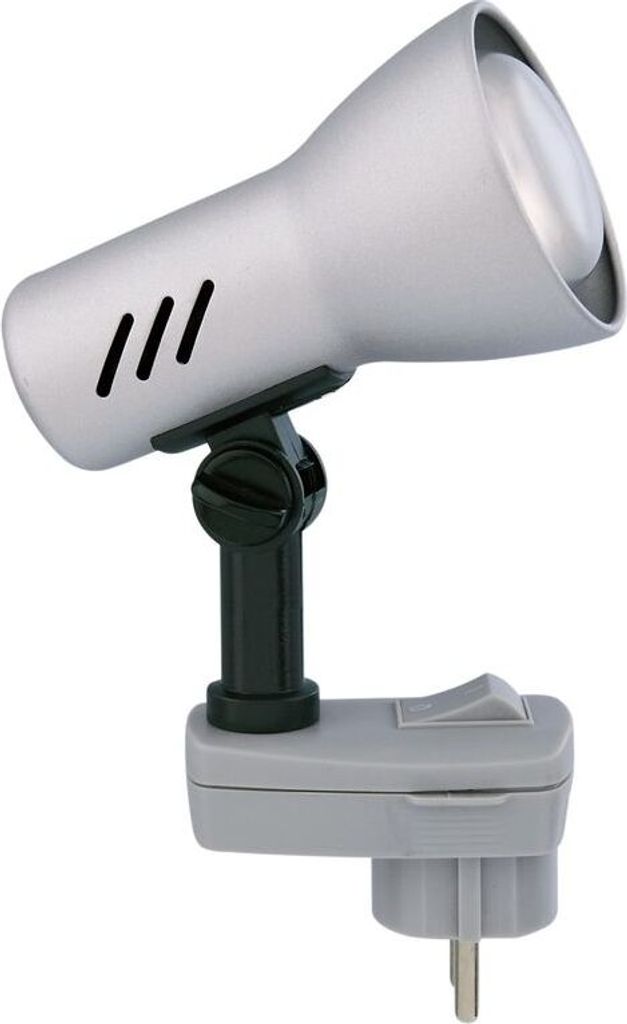 Steckerleuchte Bettlicht 1xE14 25 W schwenkbar titanfarbig Produktbild 