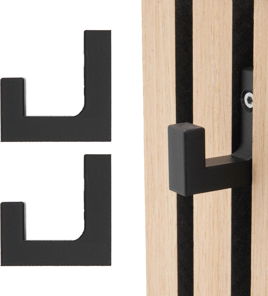 2x Kleiderhaken für Akustikpaneele Garderobenhaken Halter Universal Wandhaken Haken