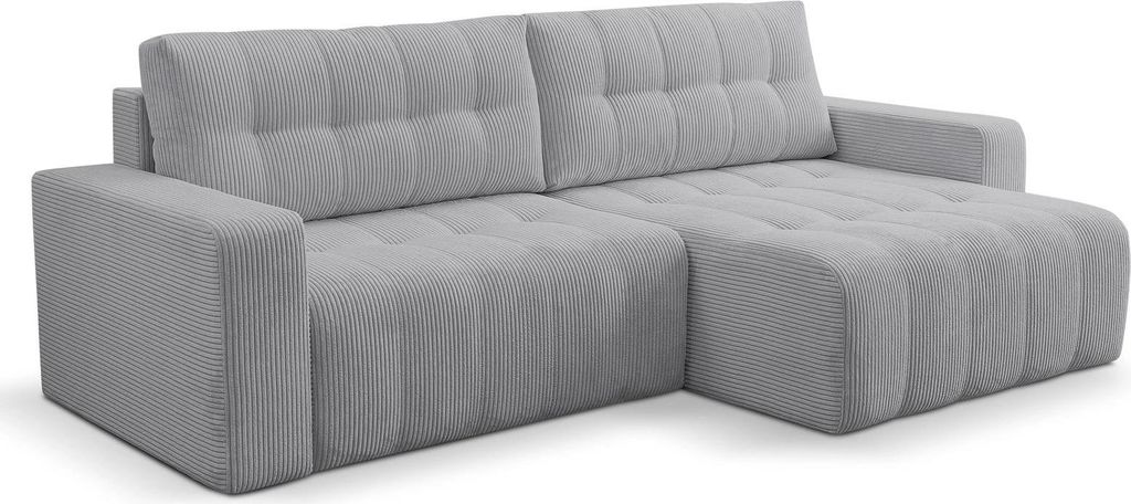 Ecksofa Palermo aus POSO Stoff – modernes Schlafsofa mit Bettfunktion, Bettkasten und universellem Aufbau, komfortables Sofa für das Wohnzimmer ...
