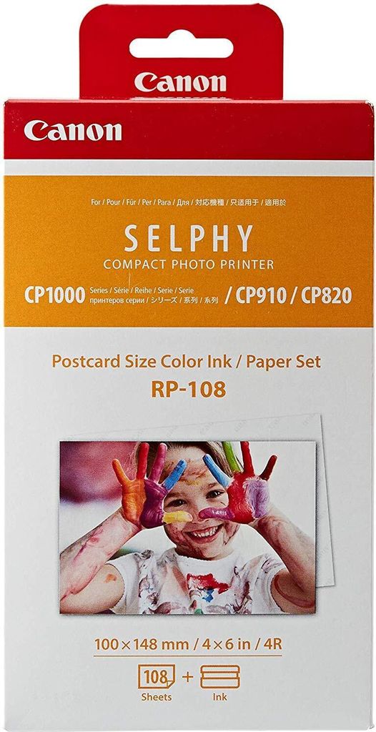 Canon RP-108 Farbtinte + 100 x 148 mm Papier, 108 Blatt, Produktbild 