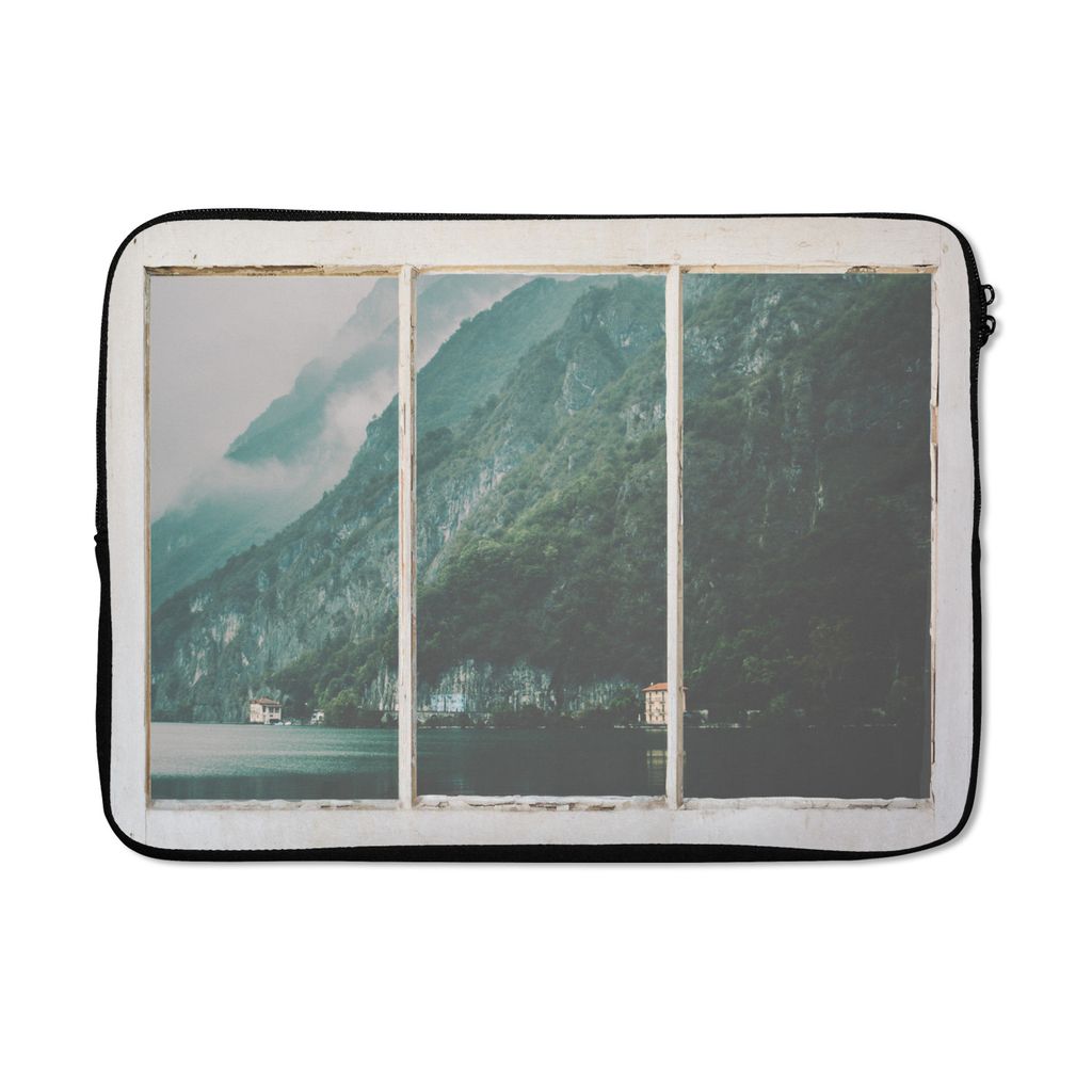 MuchoWow Laptop Hülle 13 Zoll Aussicht - Berg - Nebel Laptoptasche - Laptophülle - Sleeve - Rundumschutz