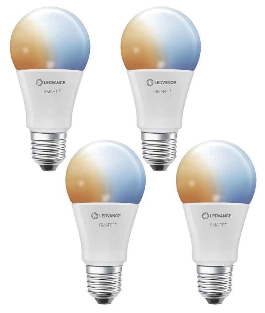 4 x Ledvance LED Smart+ A60 Birne 9W = 60W E27 matt 806lm Produktbild 