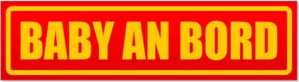 Kiwistar - Autoaufkleber - Rot - 60 x 16 cm - Baby an Bord - Hinweis Aufkleber Sticker für Auto, Kfz, Fahrrad, PKW, LKW